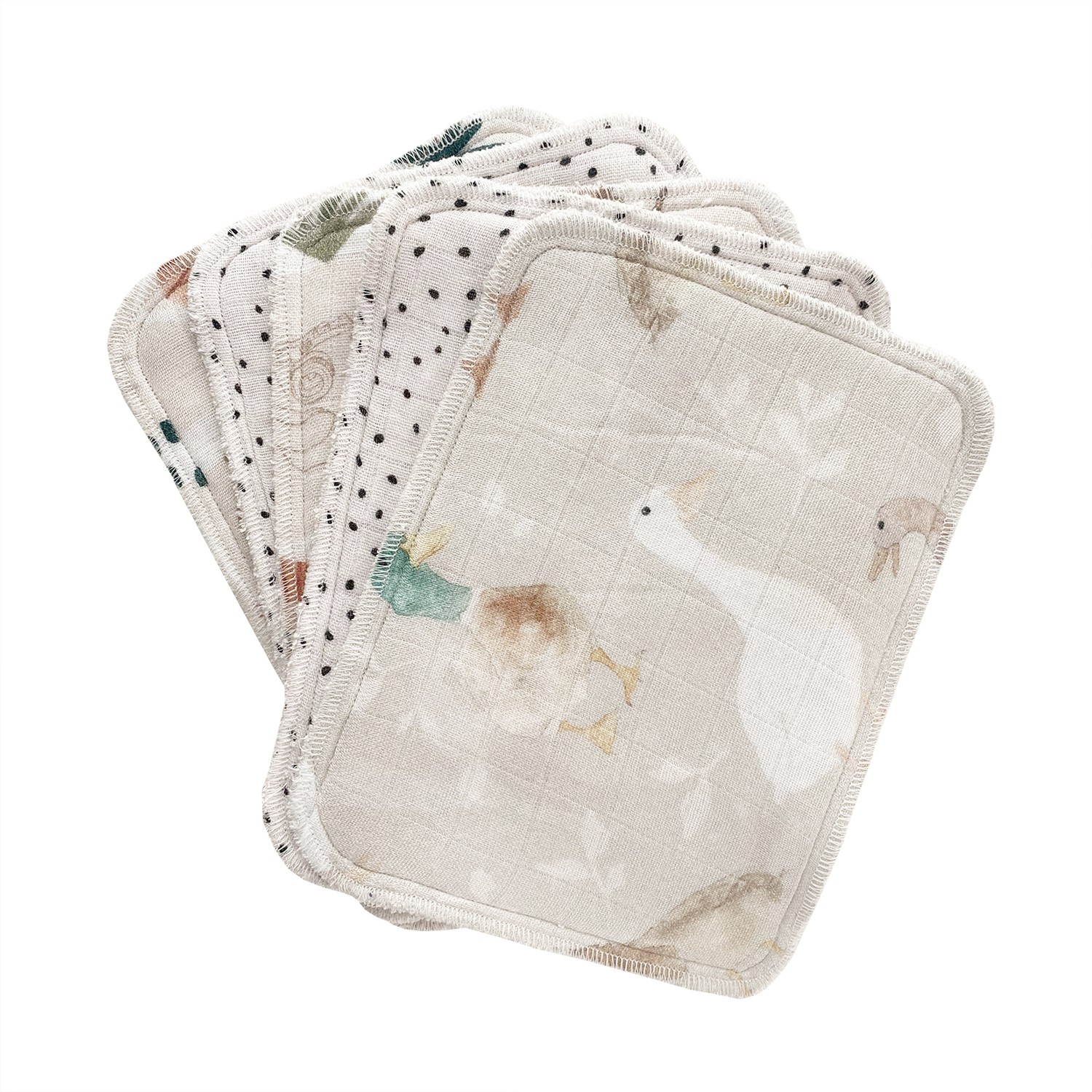 Myjki bambusowe 5-pak - beige