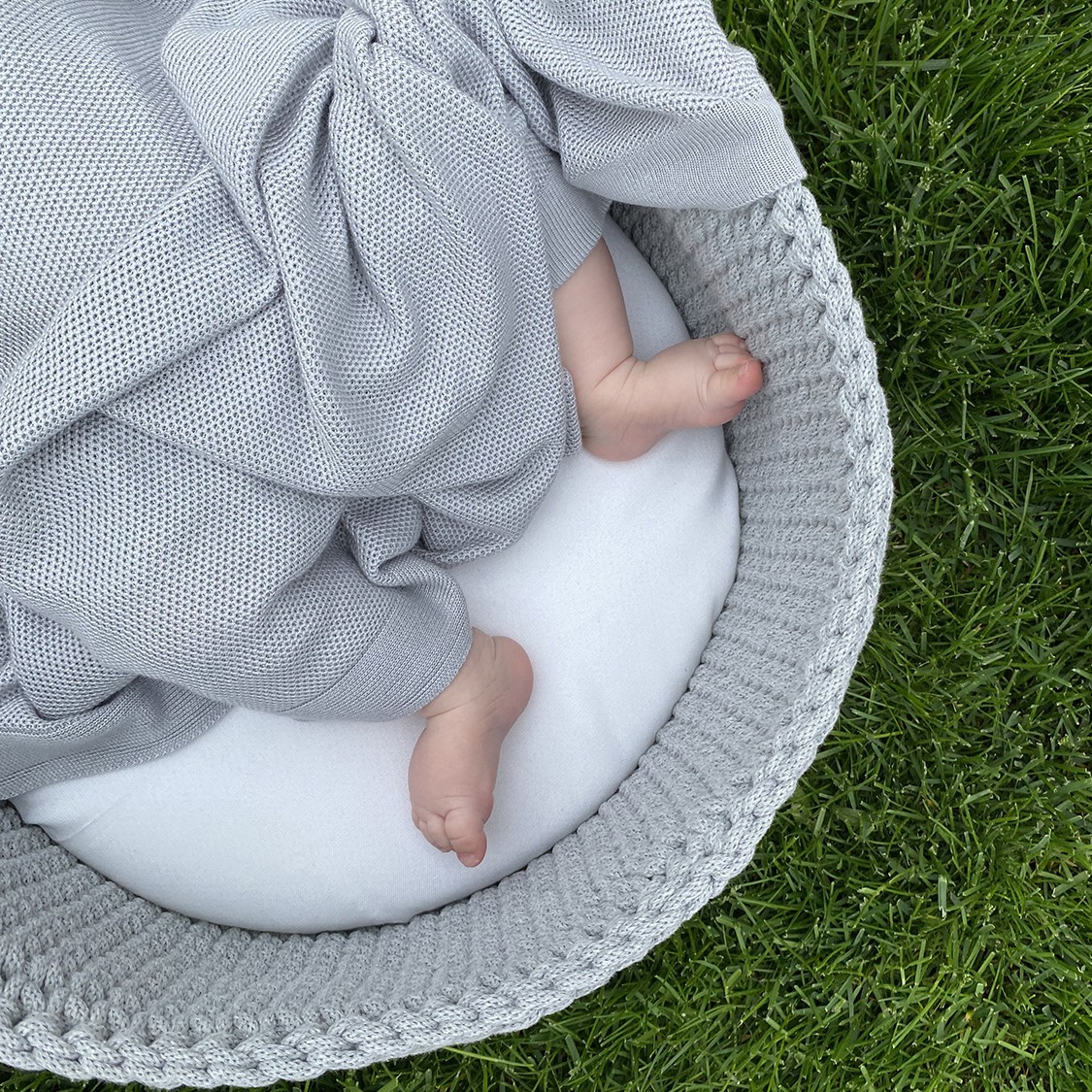 Kocyk bambusowy Mgiełka - srebrny