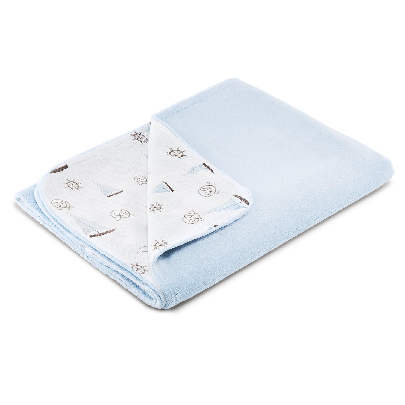 Kocyk bambusowy Light - Żaglove - błękit