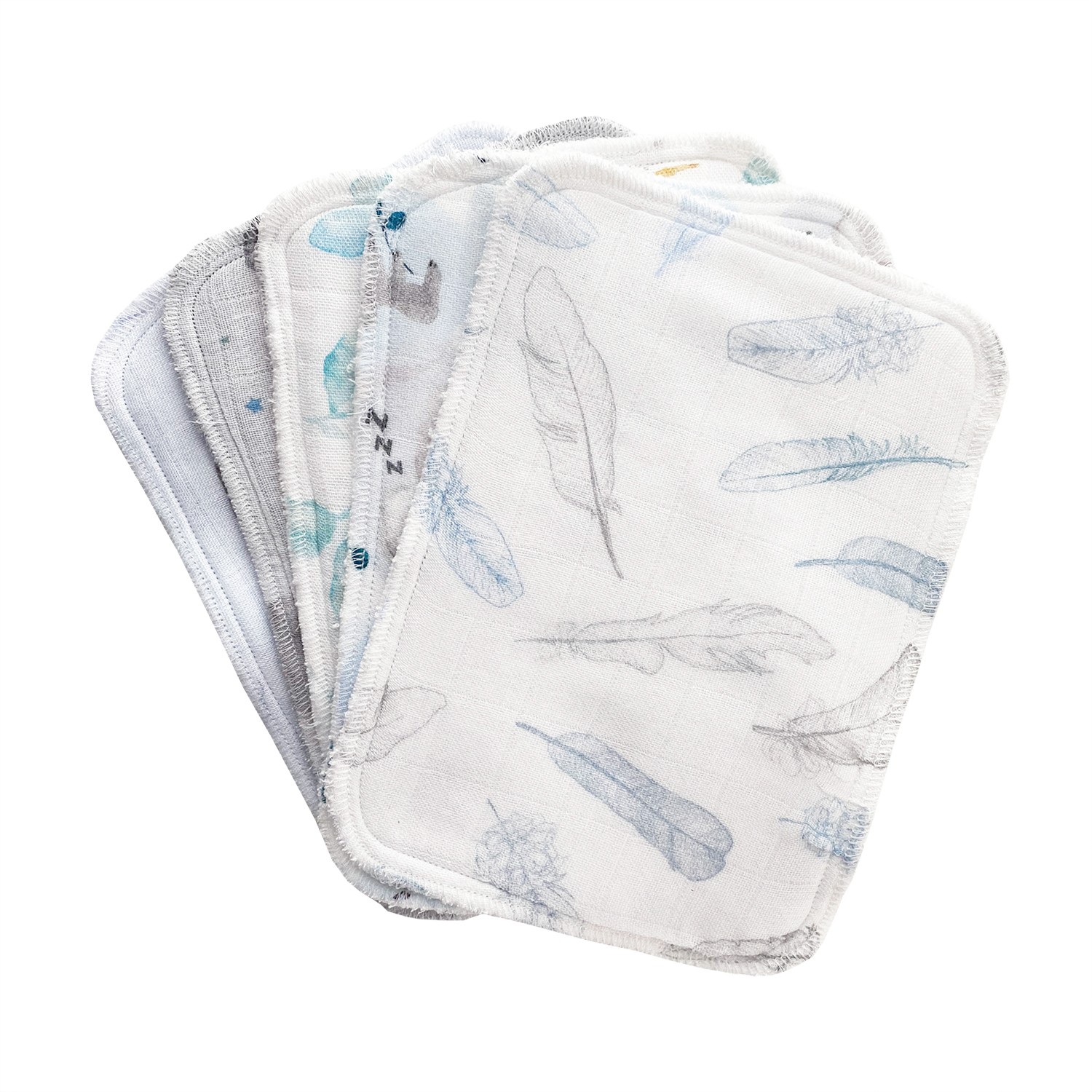 Myjki bambusowe 5-pak - blue