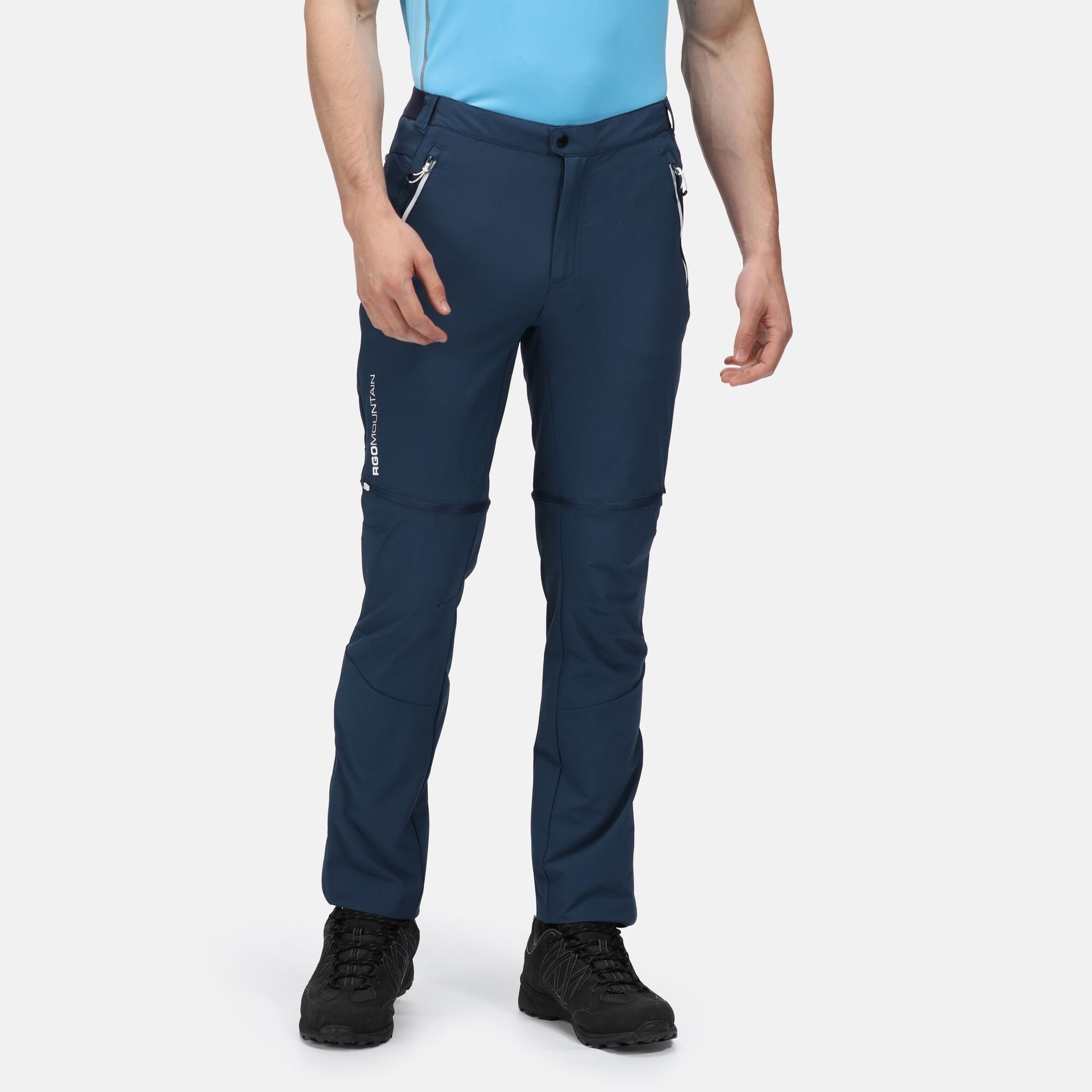 Regatta Męskie Spodnie z Odpinanymi Nogawkami Mountain Zip Off Granatowy, Rozmiar: 32S