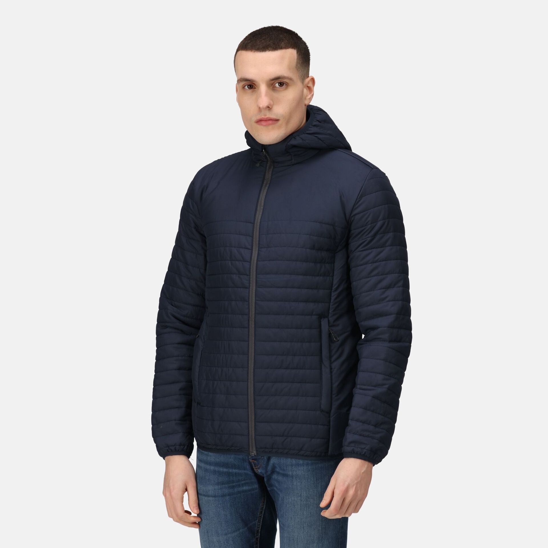 Regatta Professional Męska Kurtka Ocieplana z Kapturem Ecodown Granatowy, Rozmiar: XS