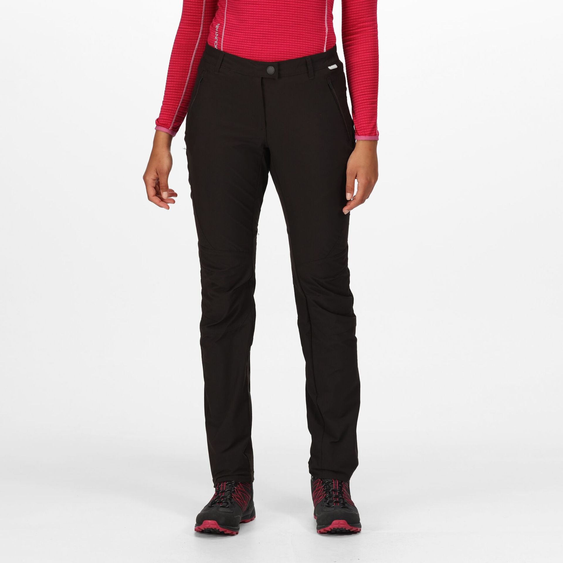 Regatta Damskie Spodnie Trekkingowe Highton Stretch Czarny, Rozmiar: 46L