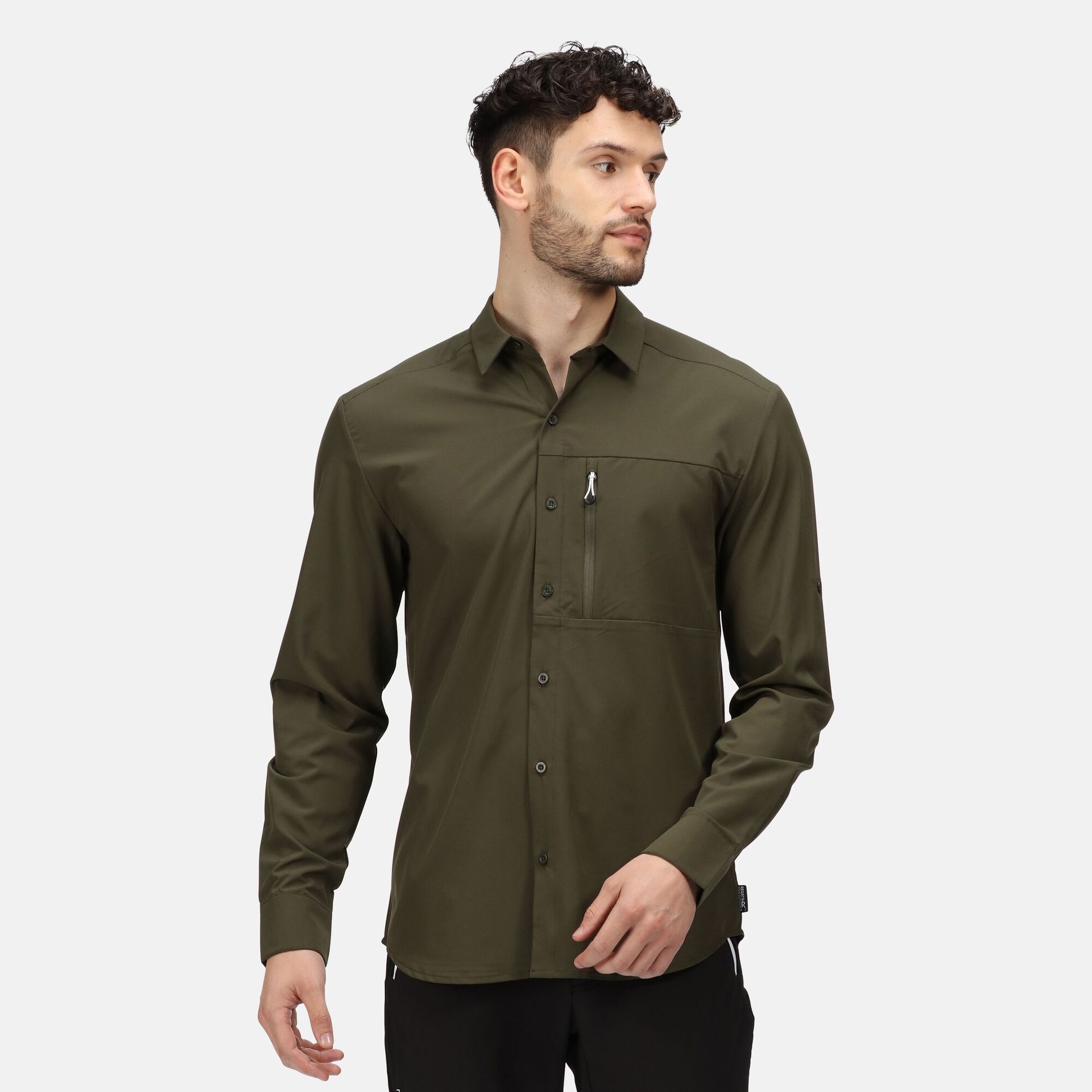 Regatta Męska Koszula Highton Shirt Ciemny Khaki, Rozmiar: XL