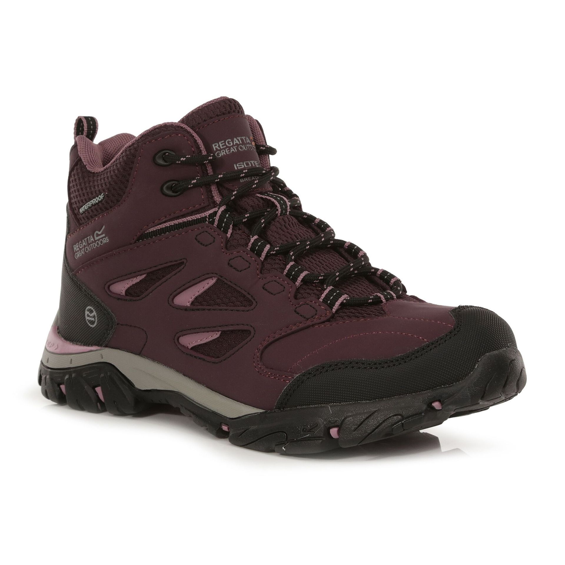 Regatta Damskie Buty Trekkingowe Holcombe Iep Mid Bordowy, Rozmiar: 36