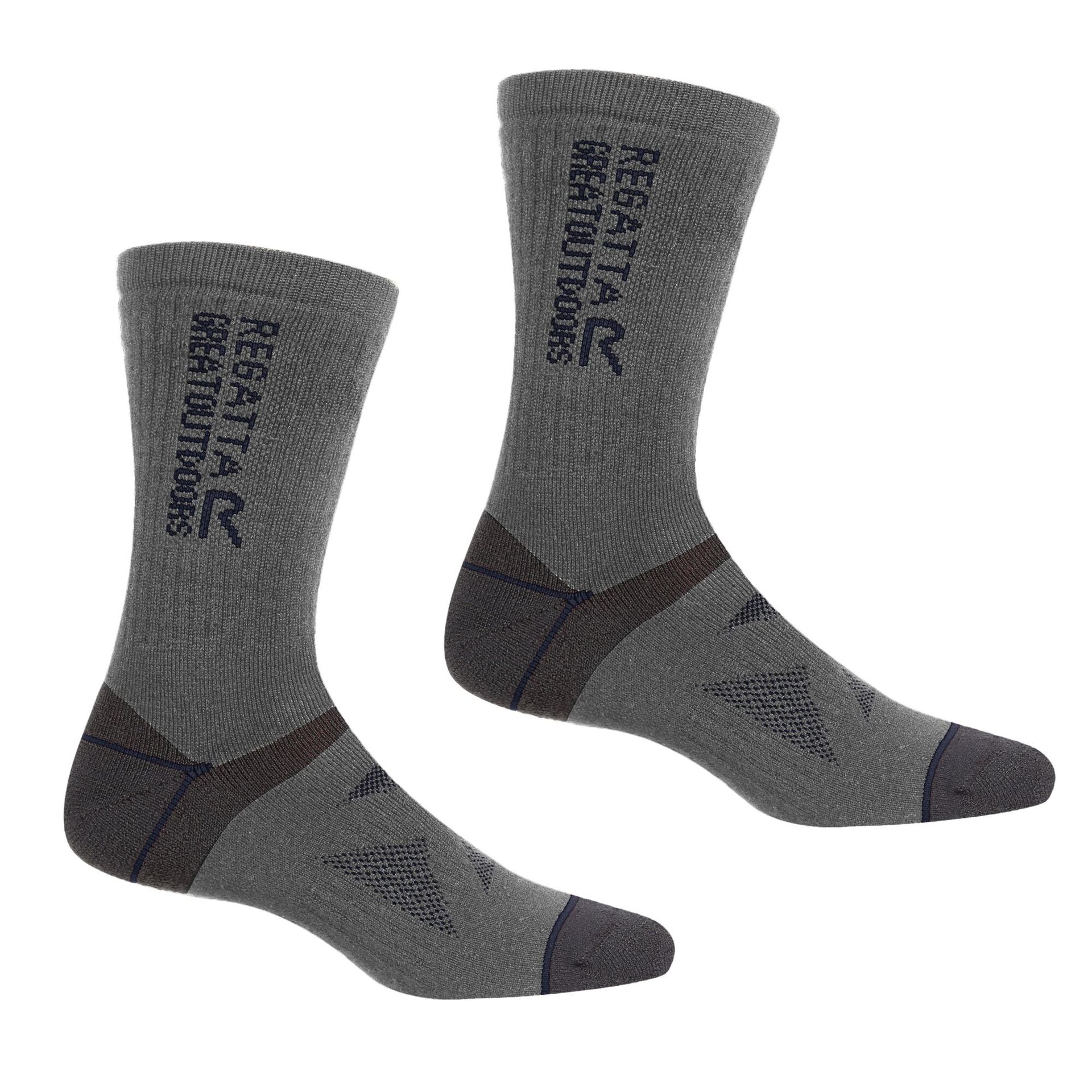 Regatta Skarpety Wełniane Wool Hiker 2-pak Szaro-granatowy, Rozmiar: 6-8