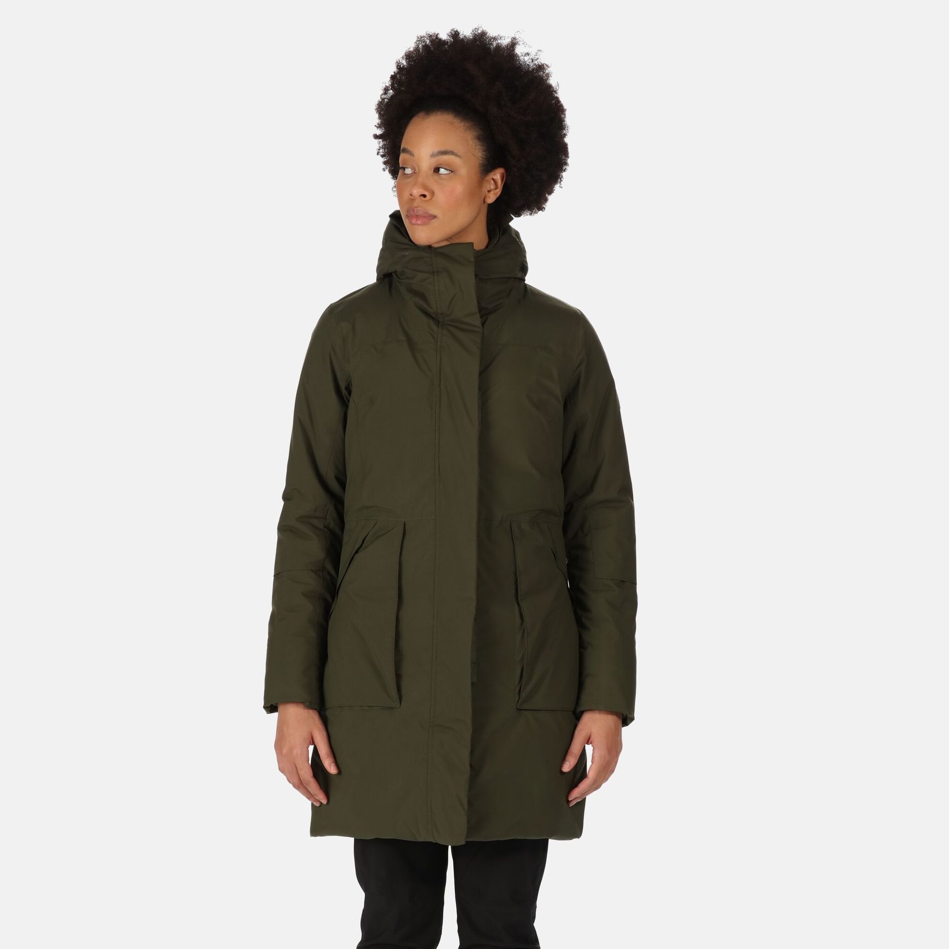 Regatta Damska Kurtka Parka Zimowa Yewbank II Ciemne Khaki, Rozmiar: 38