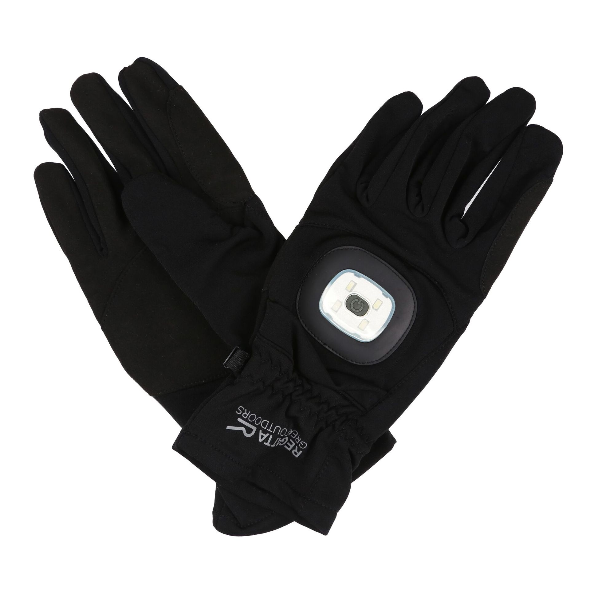 Regatta Rękawiczki z Latarką Brite Light Led Czarny, Rozmiar: S/M