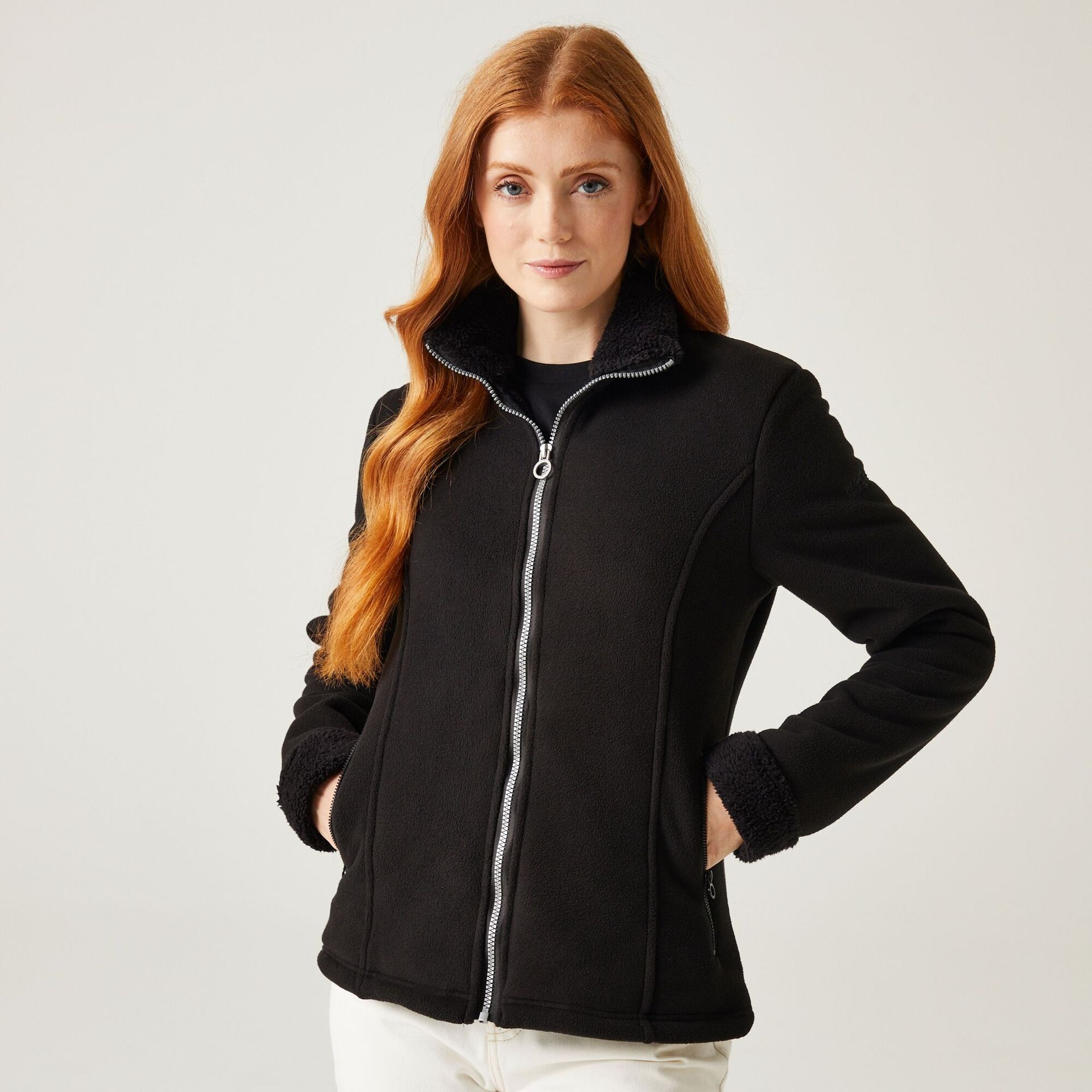 Regatta Damski Bluza z Suwakiem Brandall Czarny, Rozmiar: 34