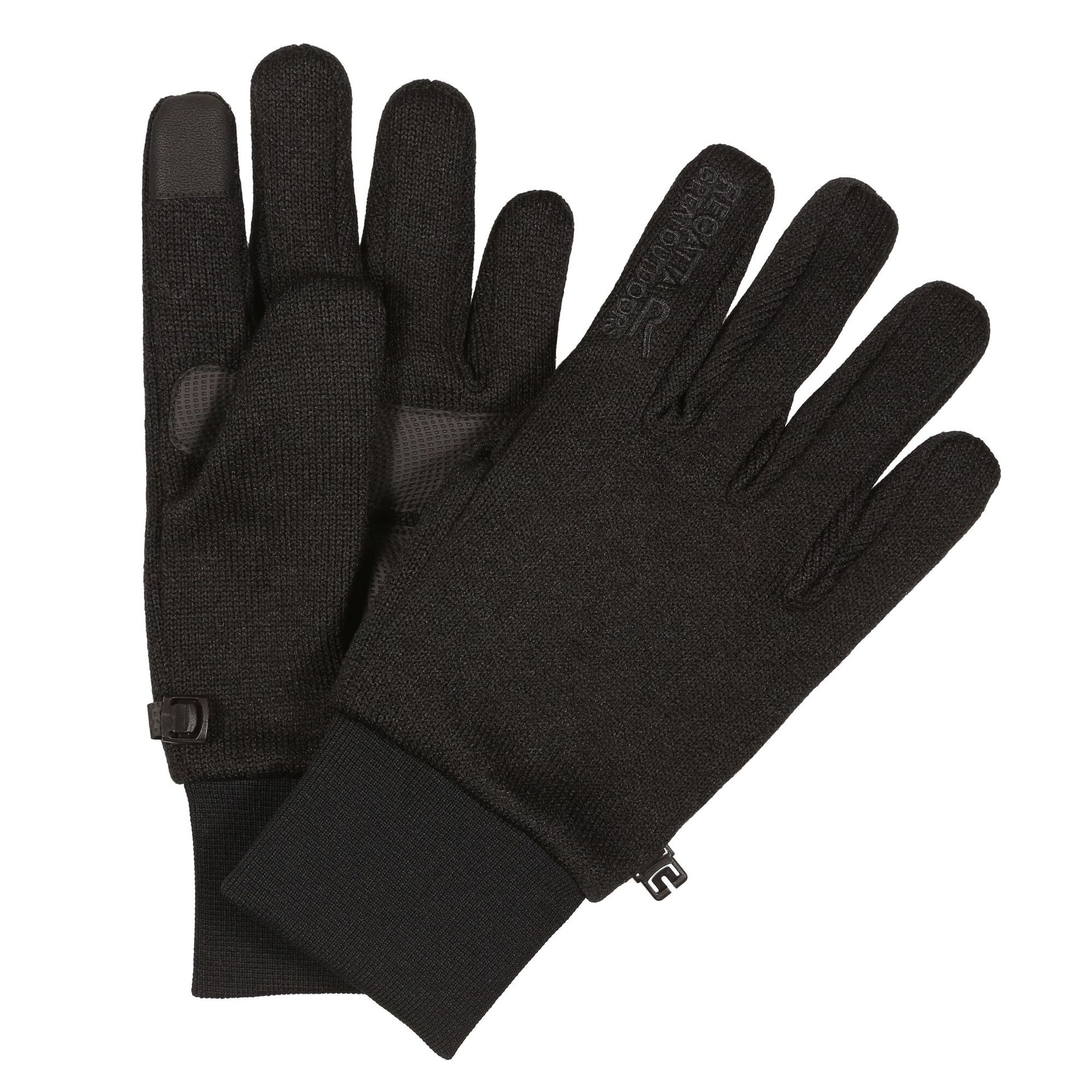 Regatta Męskie Rękawiczki Veris Touchtip Czarny, Rozmiar: L/XL