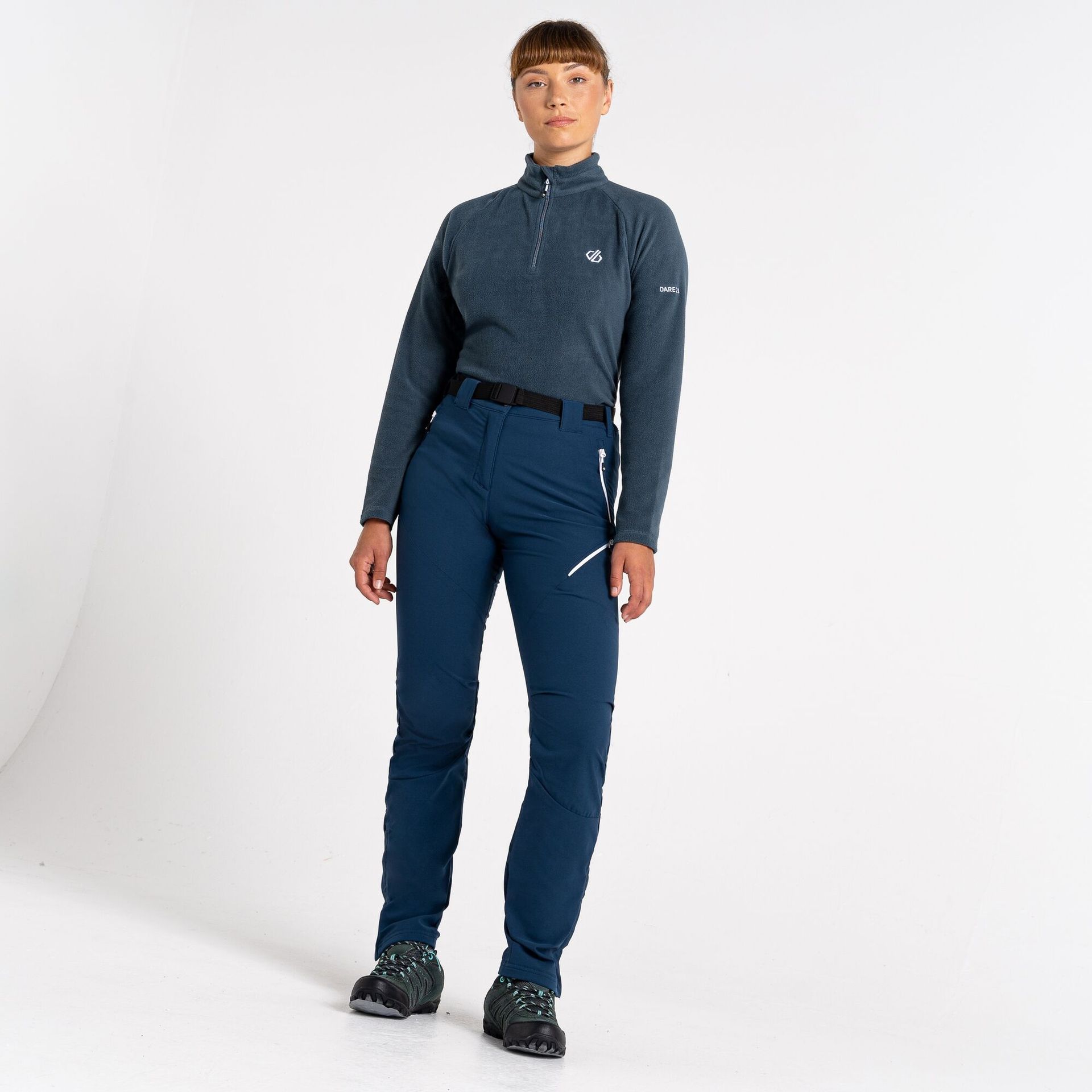 Dare 2b - Damskie Spodnie Trekkingowe Softshell Melodic Pro Ciemnoniebieski, Rozmiar: 42R
