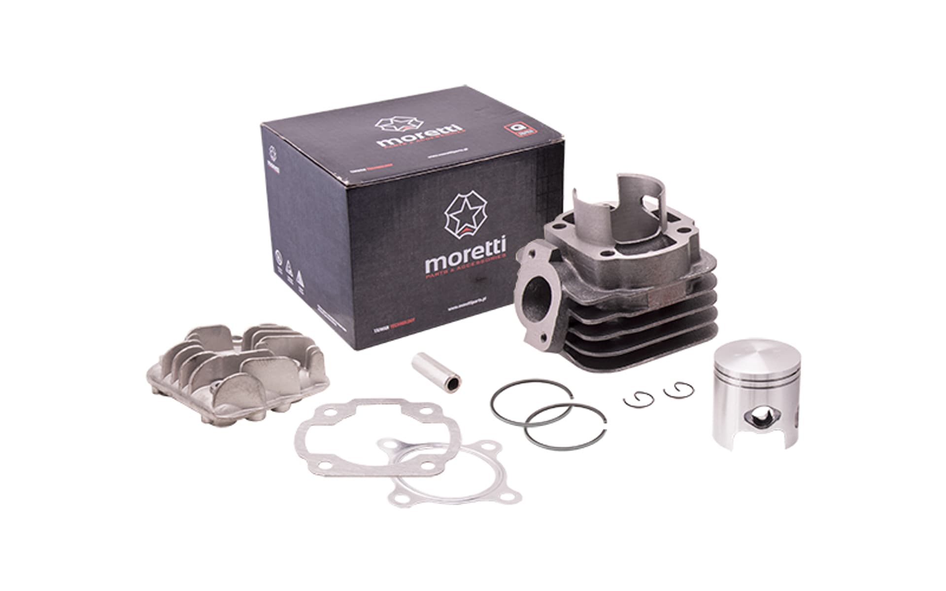 Cylinder i głowica Moretti do skutera 2T 70cc 1PE40QMB sw.12mm