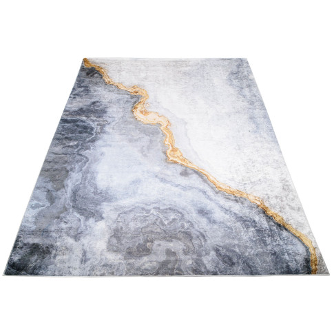 Szary dywan w marmurowy wzór glamour G7-C07