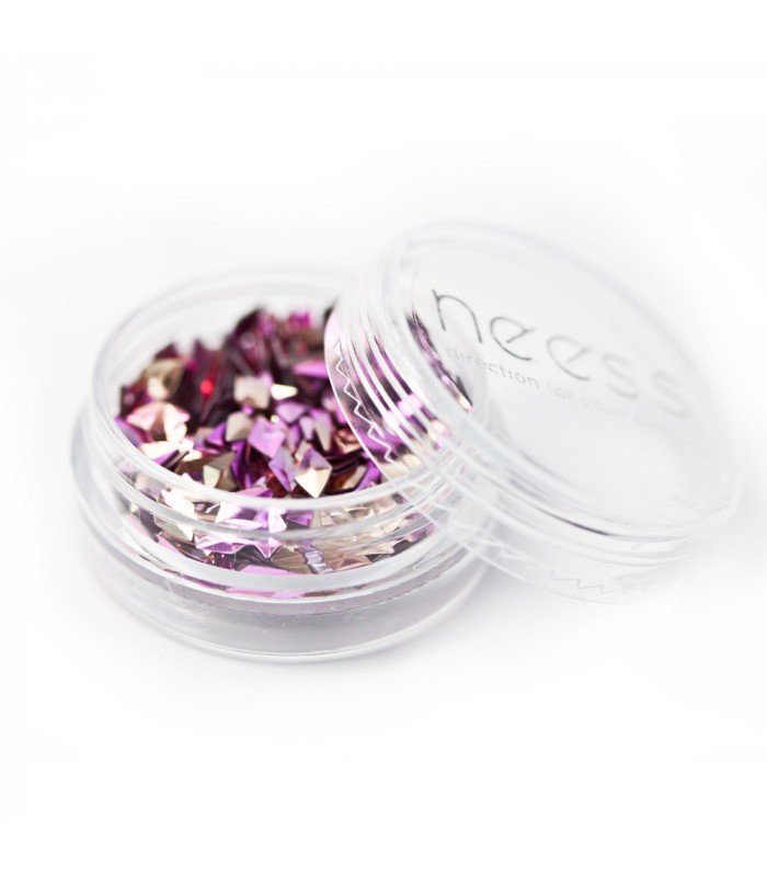 Neess Blink Jet, ozdoba na paznokcie romby Różowe, 1 g