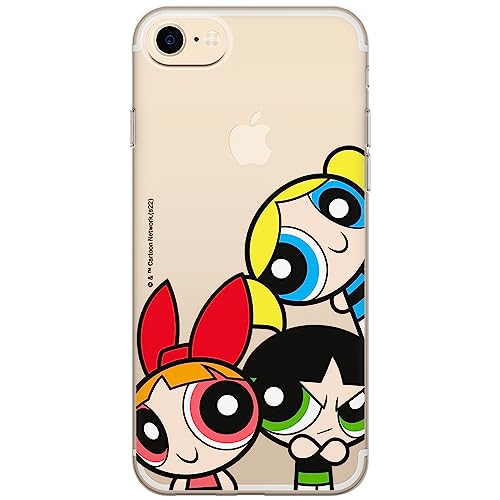 ERT GROUP etui na telefon Iphone 7/8/ SE 2/ SE 3, case oryginalny i oficjalnie licencjonowany przez The Powerpuff Girls, wzór The Powerpuff Girls 015, plecki z TPU częściowo przeźroczyste