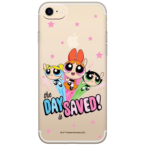 ERT GROUP etui na telefon Iphone 7/8/ SE 2/ SE 3, case oryginalny i oficjalnie licencjonowany przez The Powerpuff Girls, wzór The Powerpuff Girls 031, plecki z TPU częściowo przeźroczyste