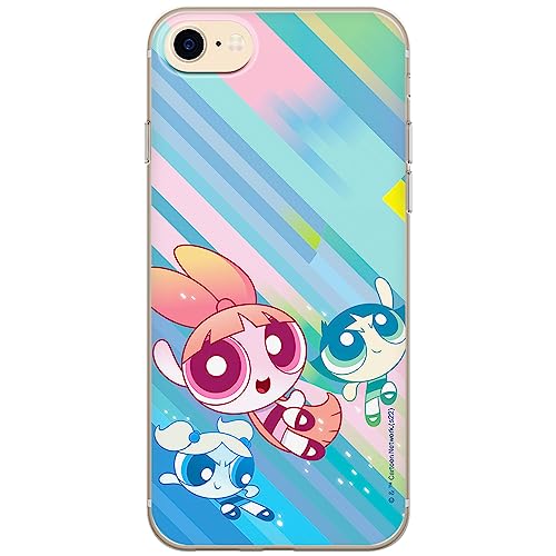 ERT GROUP etui na telefon Iphone 7/8/ SE 2/ SE 3, case oryginalny i oficjalnie licencjonowany przez The Powerpuff Girls, wzór The Powerpuff Girls 037, optymalnie dopasowane, plecki z TPU
