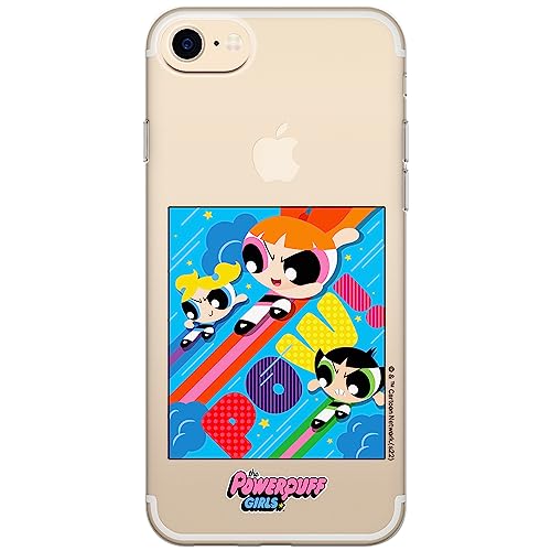 ERT GROUP etui na telefon Iphone 7/8/ SE 2/ SE 3, case oryginalny i oficjalnie licencjonowany przez The Powerpuff Girls, wzór The Powerpuff Girls 025, plecki z TPU częściowo przeźroczyste