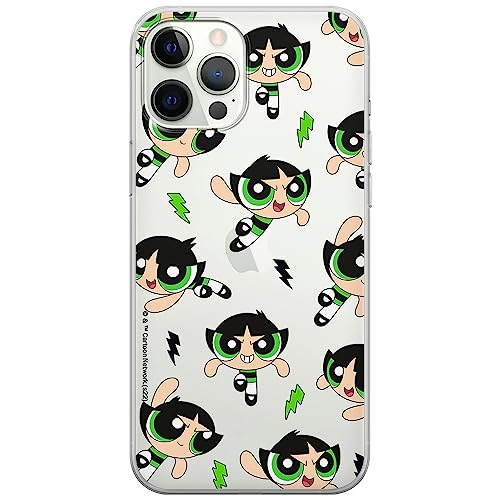 ERT GROUP etui na telefon Iphone 12/12 PRO, case oryginalny i oficjalnie licencjonowany przez The Powerpuff Girls, wzór The Powerpuff Girls 009, plecki z TPU częściowo przeźroczyste