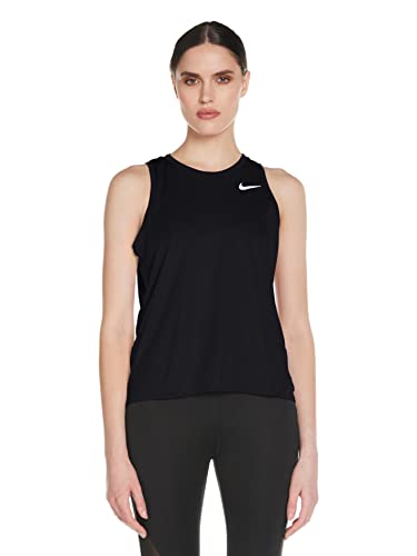 Nike W Nk Miler Tank Top damski czarny Black/(Reflective Silv) X-S