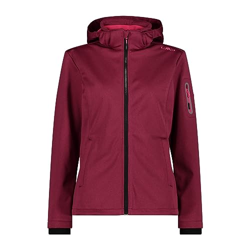 CMP damska kurtka Softshell melanżowa z odpinanym kapturem, Anemone Mel, 56