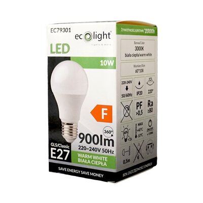 Żarówka LED ECOLIGHT Classic EC79301 10W E27