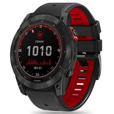 Pasek do GARMIN FENIX 3 / 5X / 3HR / 5X PLUS / 6X / 6X PRO / 7X Tech-Protect IconBand czarno-czerwone