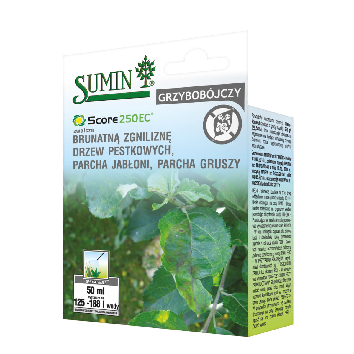 SCORE 250 EC 50ML SUMIN  KKA-00545 Środek grzybobójczy jabłoń, grusza, wiśnia, czereśnia