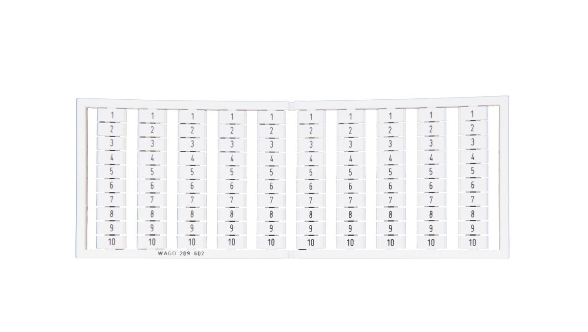 Wago Ramka z oznacznikami 10x 1-10 209-602 5szt. 209-602