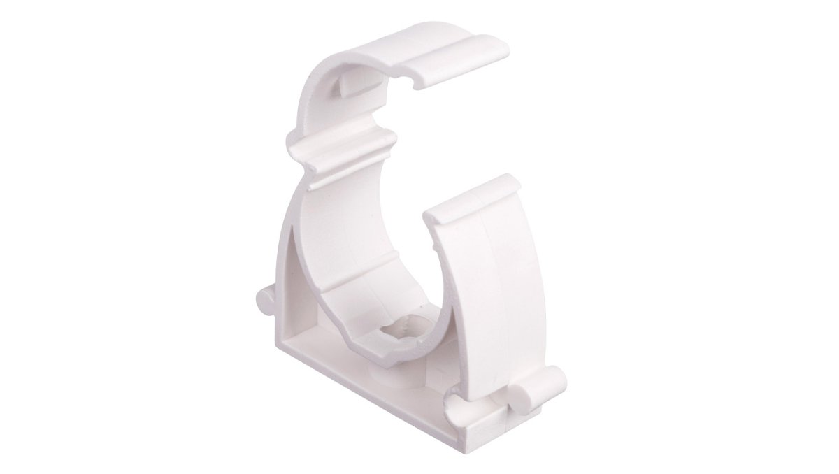 TT Plast Uchwyt zamknięty do rur 25mm biały UZ 25 10221 100szt.