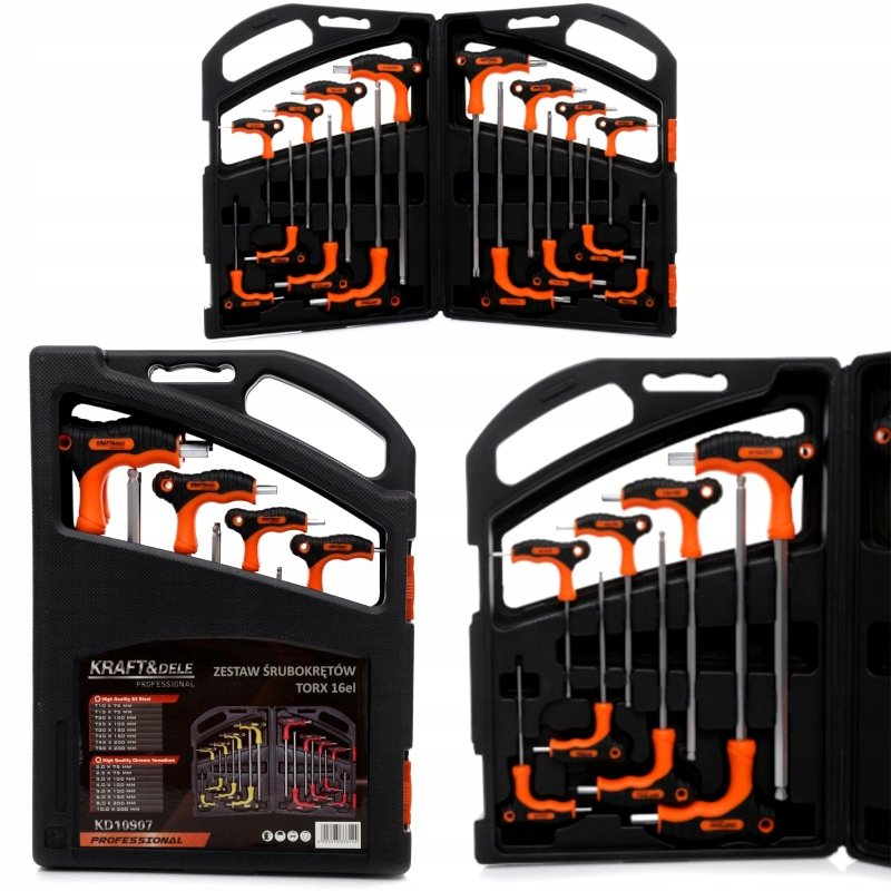 Zestaw śrubokrętów torx 16el