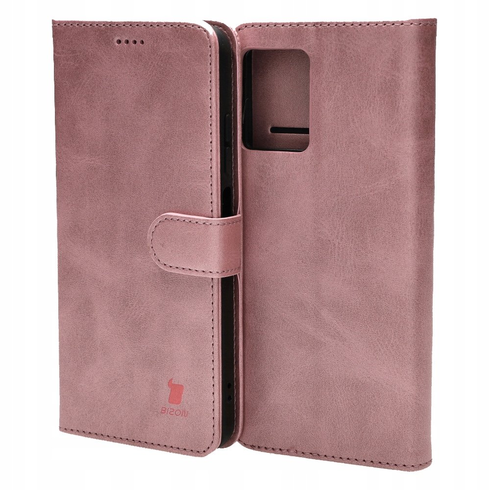 Bizon Etui Case Wallet do Xiaomi Poco M5 jasnoróżowe
