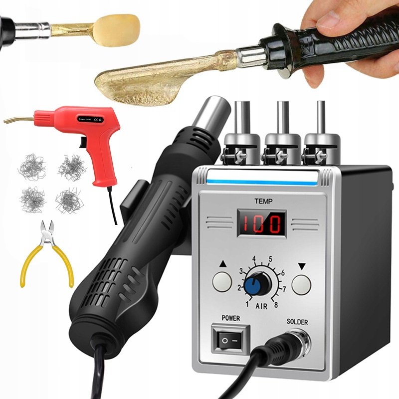 Stacja Lutownicza Spawarka Żelazko Do Plastiku Xxl