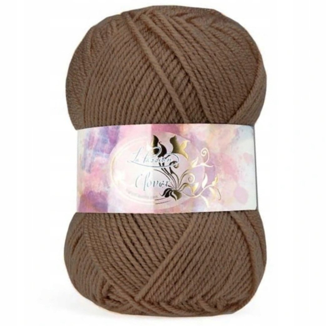 Włóczka Clover akryl 50g 018 Brunatny