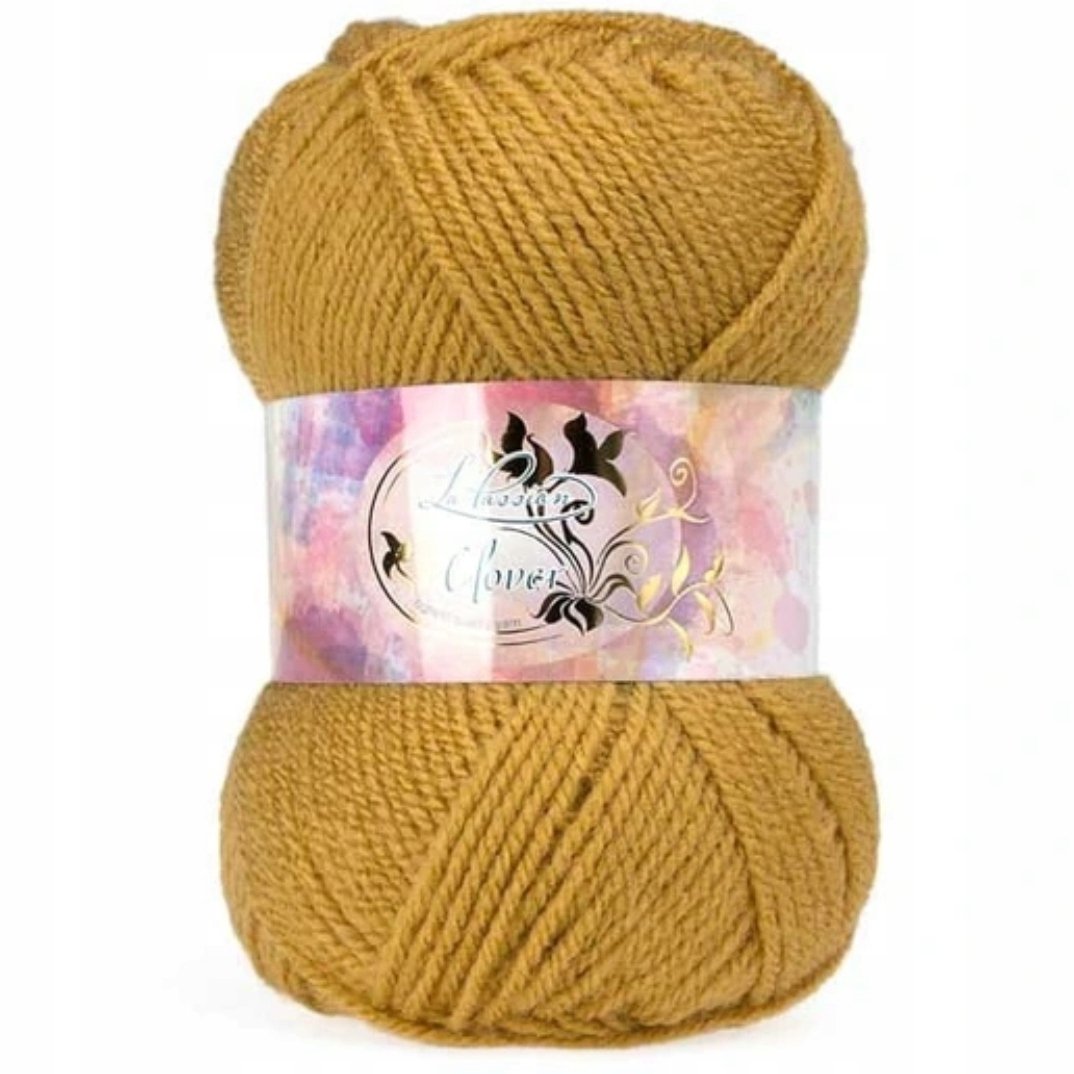 Włóczka Clover akryl 50g 007 Miodowy