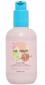 Inebrya Ice Cream Curly Plus, mleczko pielęgnacyjne do włosów kręconych 15w1, 200ml