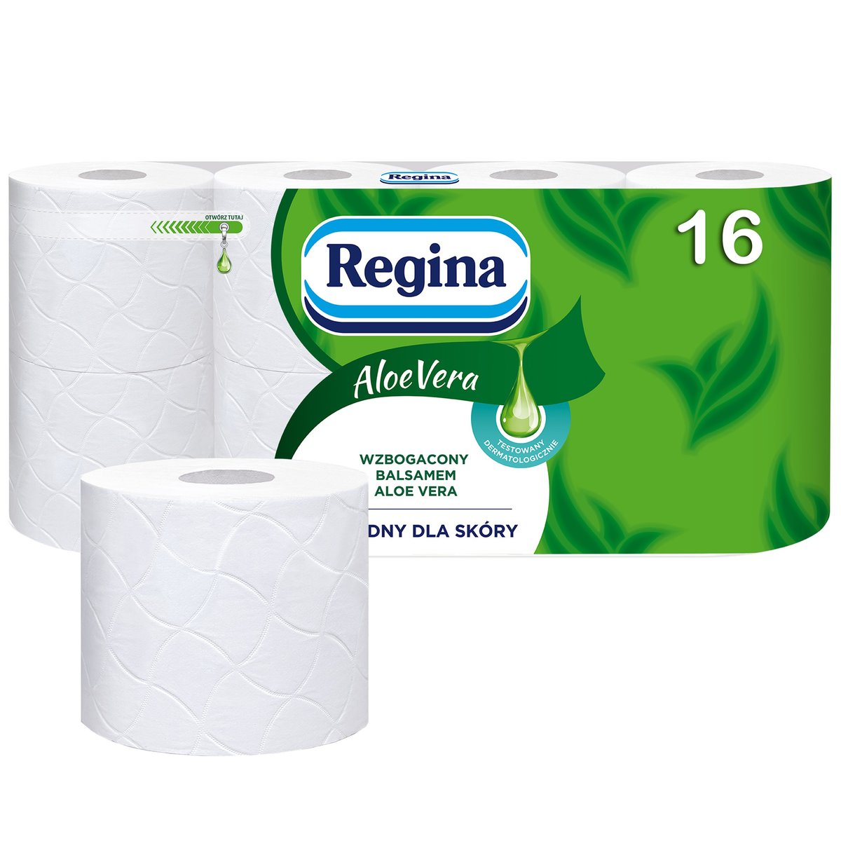 Regina papier toaletowy ALOE VERA, łagodny dla skóry, atest PZH 64 rolki