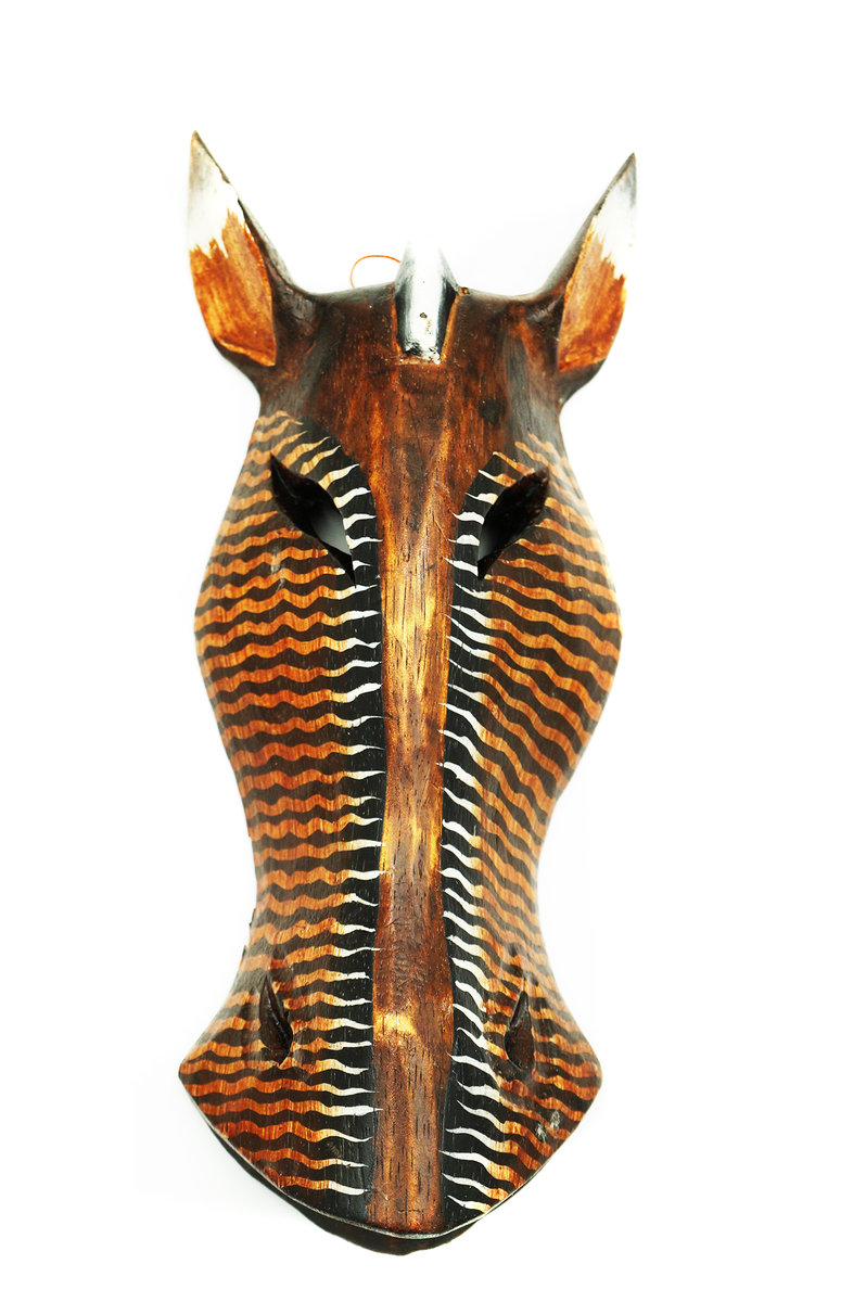 MASKA DREWNIANA RZEŹBA DEKORACJA NA ŚCIANĘ