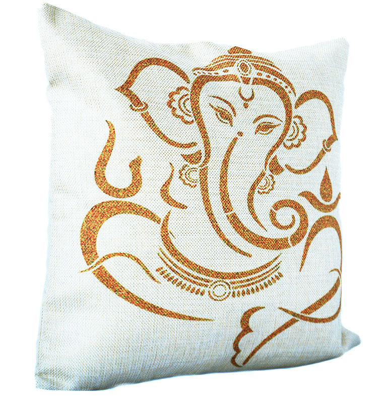 POSZEWKA NA PODUSZKĘ ORIENTALNA INDIE OZDOBNA GANESHA