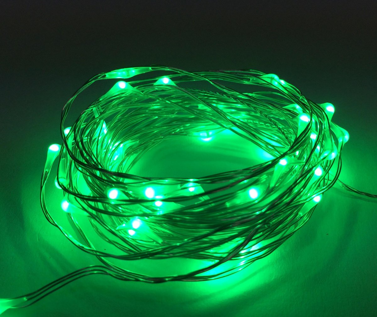 Lampki LED zewnętrzne ŁEZKI 12V 5m 50LED  zielone IP65