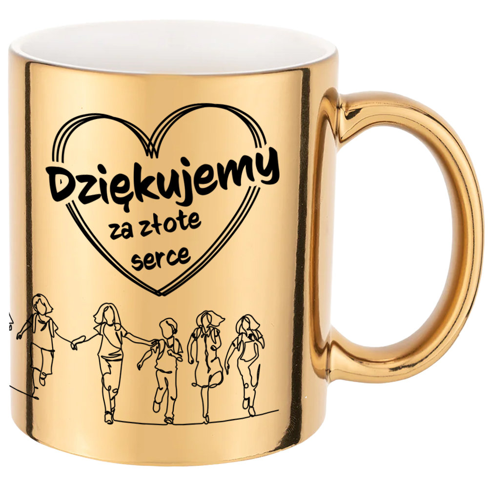 Złoty kubek dla nauczyciela - Dziękujemy za złote serce