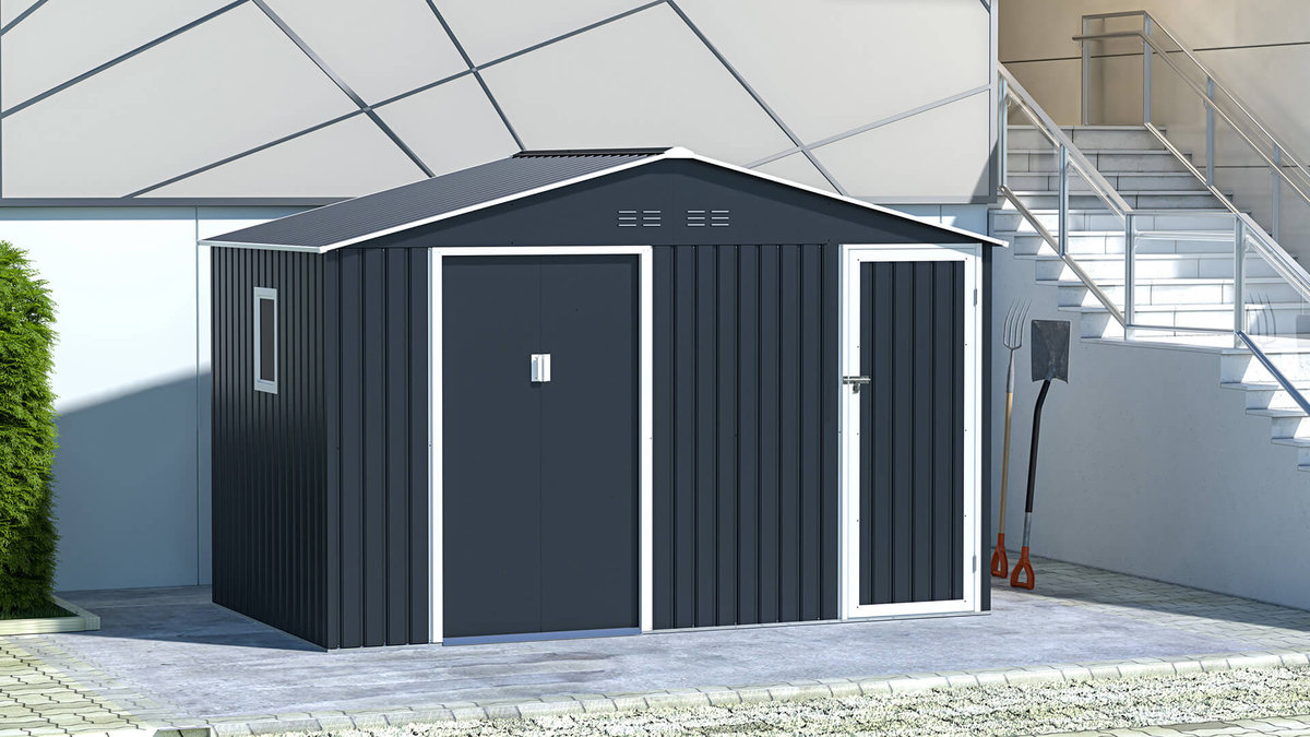 Opinie o Domek Gospodarczy Falcon 340X194Cm Cold Grey - Hardmaister