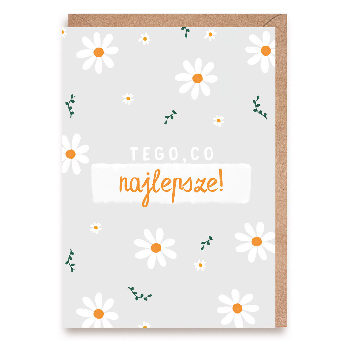 Kartka TEGO, CO NAJLEPSZE A6 margaretki