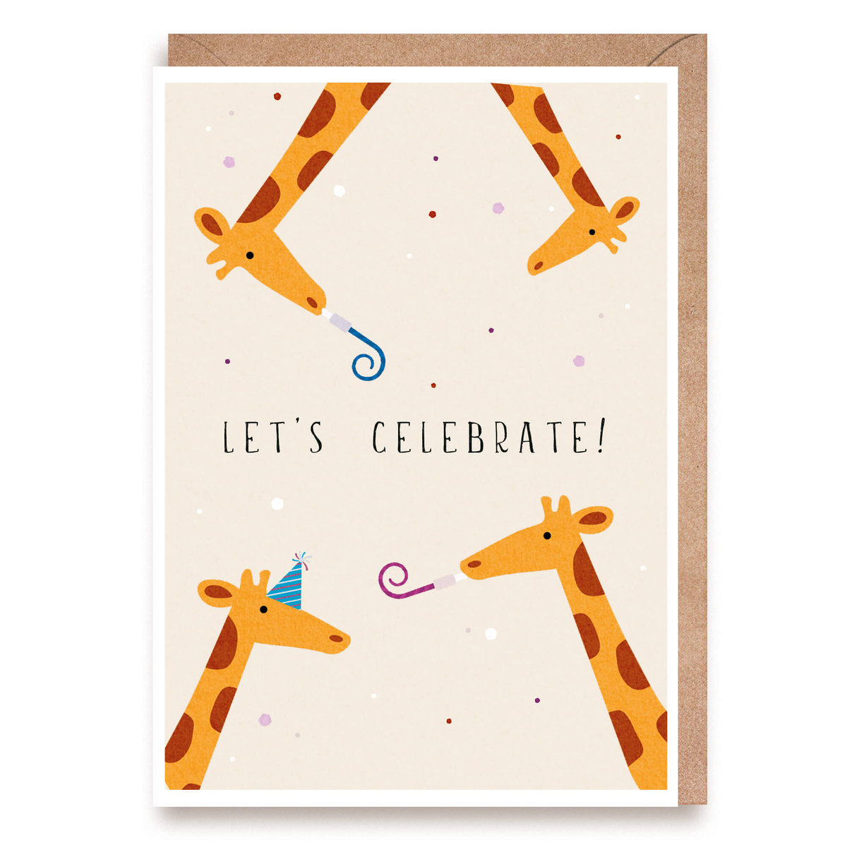 Kartka LET'S CELEBRATE ŻYRAFY A6