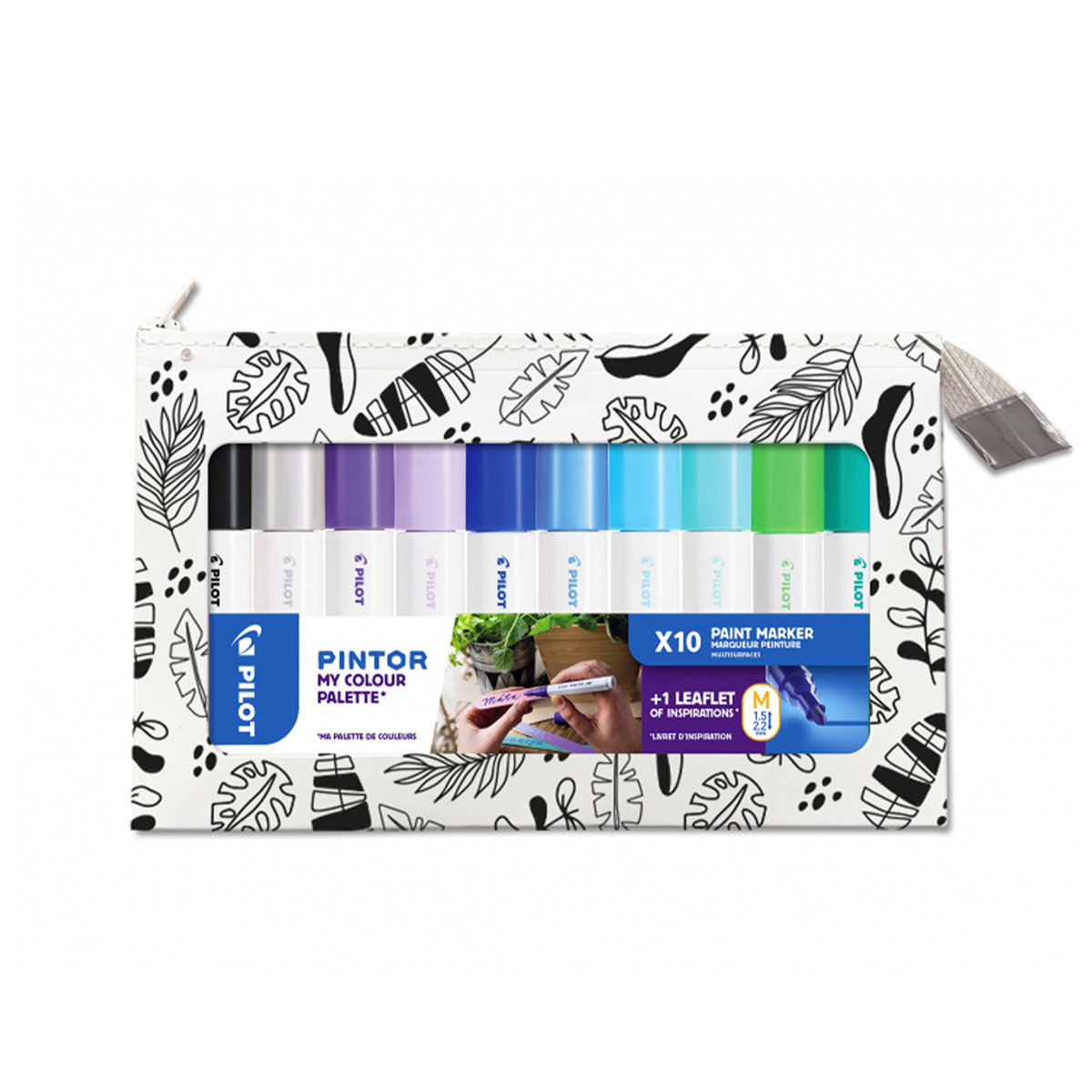 Zestaw Marker z farba PILOT Pintor 10 sztuk w etui