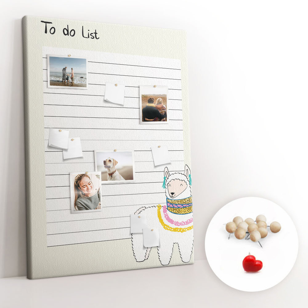 Planer na Ścianę XXL 100x140 cm + Pinezki Drewniane - Bucket List