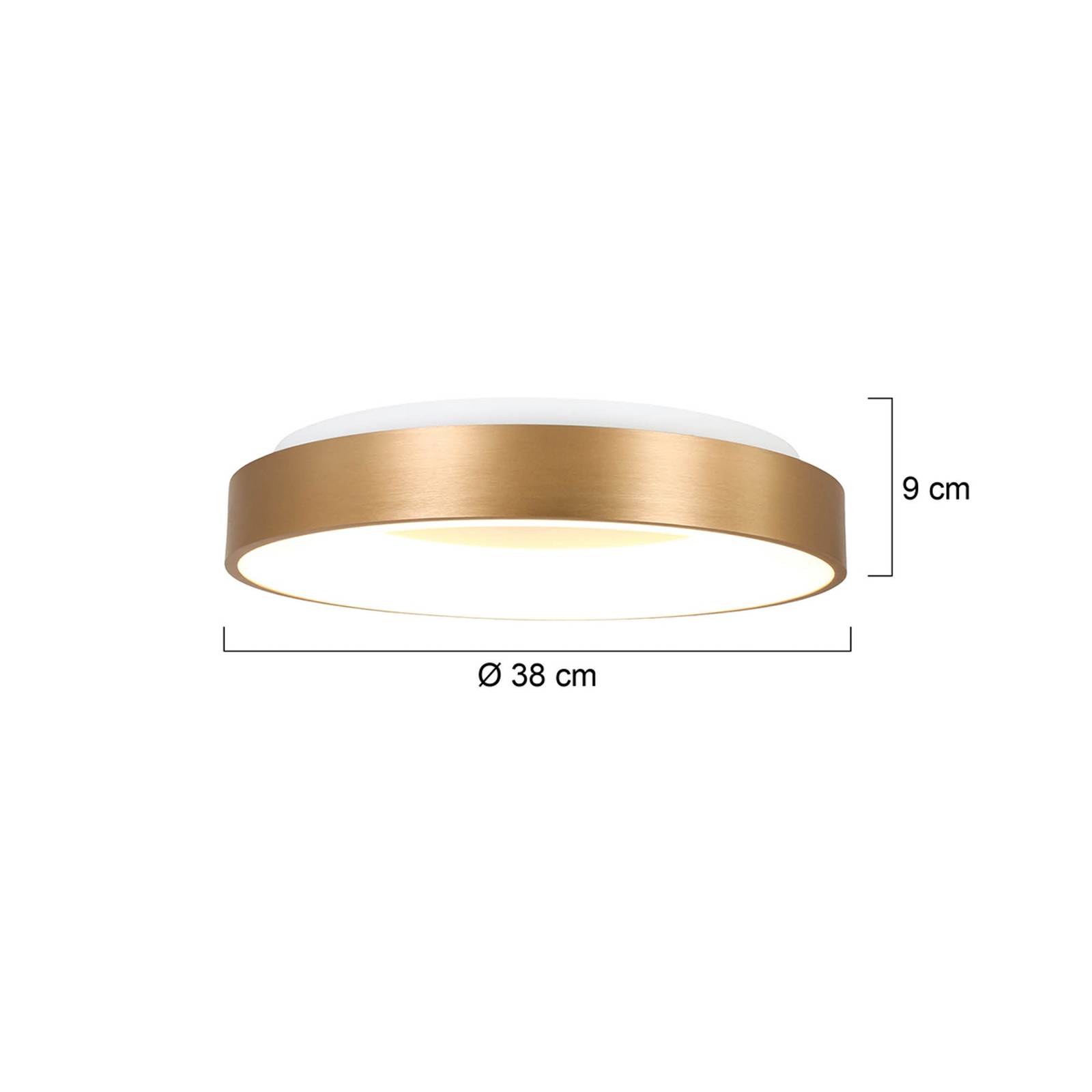 Steinhauer Lampa sufitowa LED Ringlede, 2 700 K Ø 38 cm złota