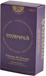Filety z makreli w oliwie z oliwek extra virgin z tymiankiem cytrynowym 120g Manná