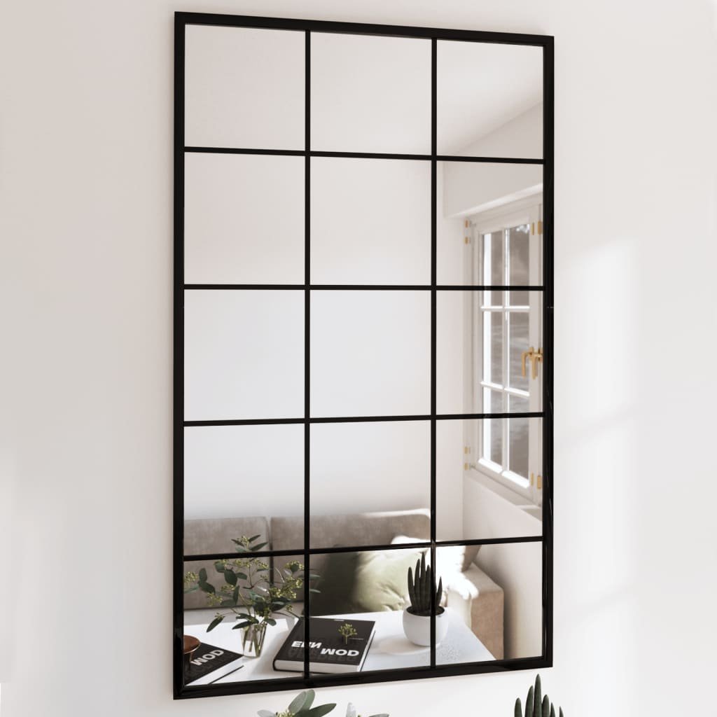 Vidaxl Lustra Ścienne, 6 Szt., Czarna Rama, 100 X 60 cm, Metal