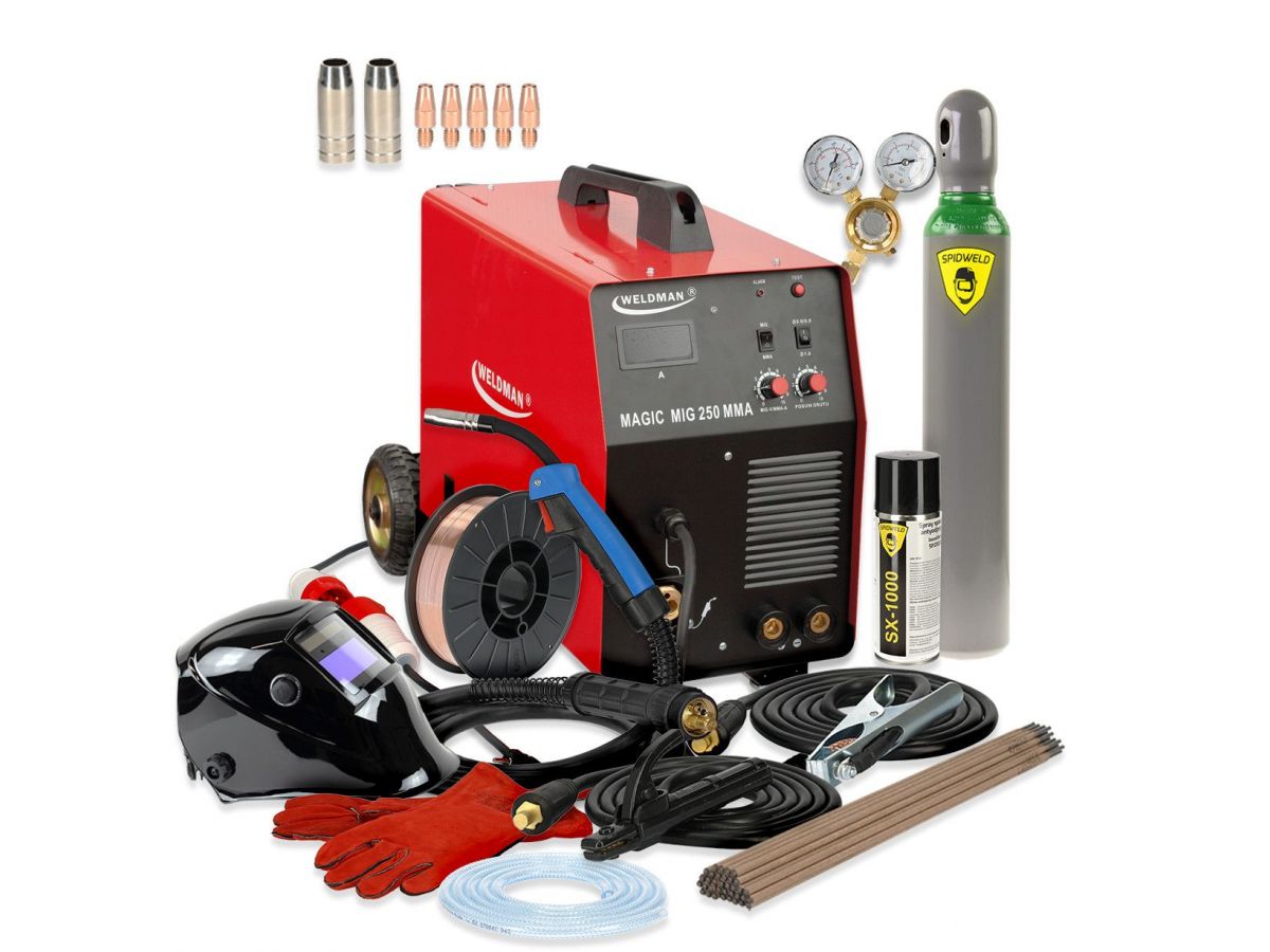 Spawarka Migomat Weldman Magic MIG 250 MMA Pakiet akcesoriów 3 - 103 114_pakiet3